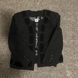 CAbi Black and White Polka Dot Blazer